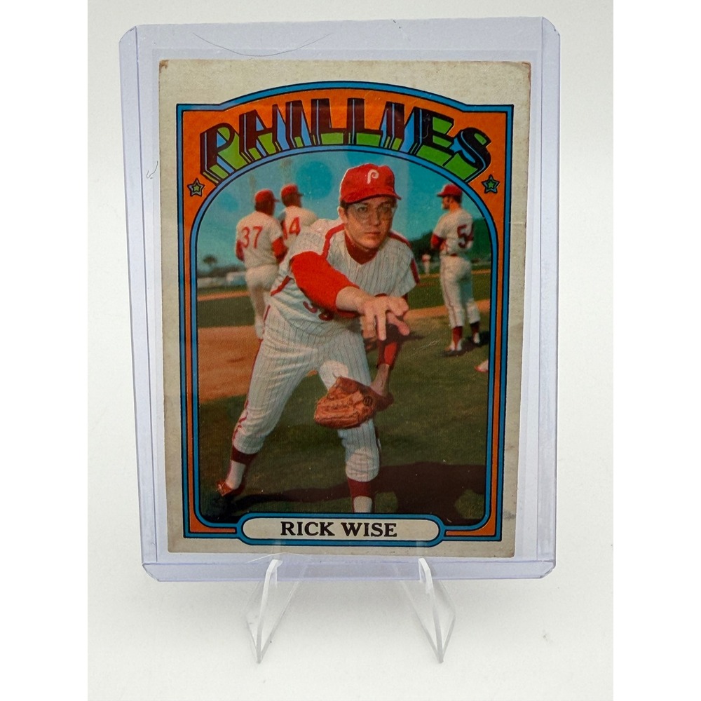 1972 Topps Rick Wise Philadelphia Phillies Baseball Card 43 Pitcher Vintage